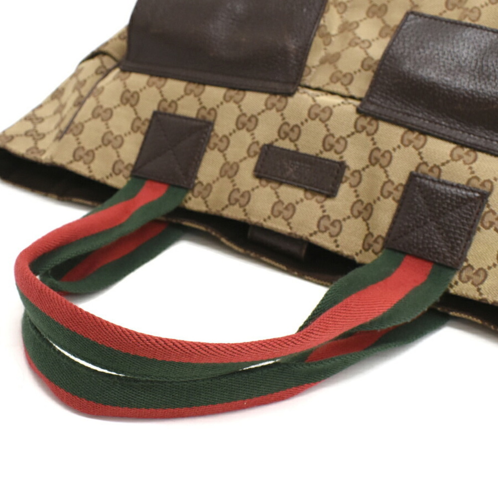 Gucci Canvas Jacquard Bag Shoulder GG Beige - Picture 7 of 8